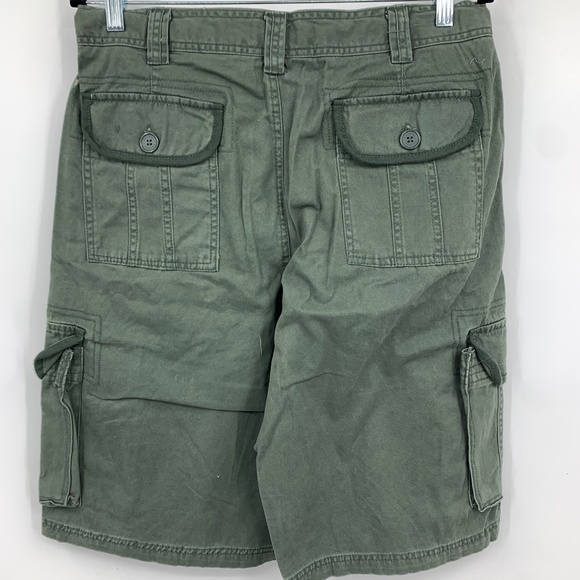 Krumba mens 32 Shorts cargo utility outdoor cotton green pockets hiking NEW - Picture 7 of 7
